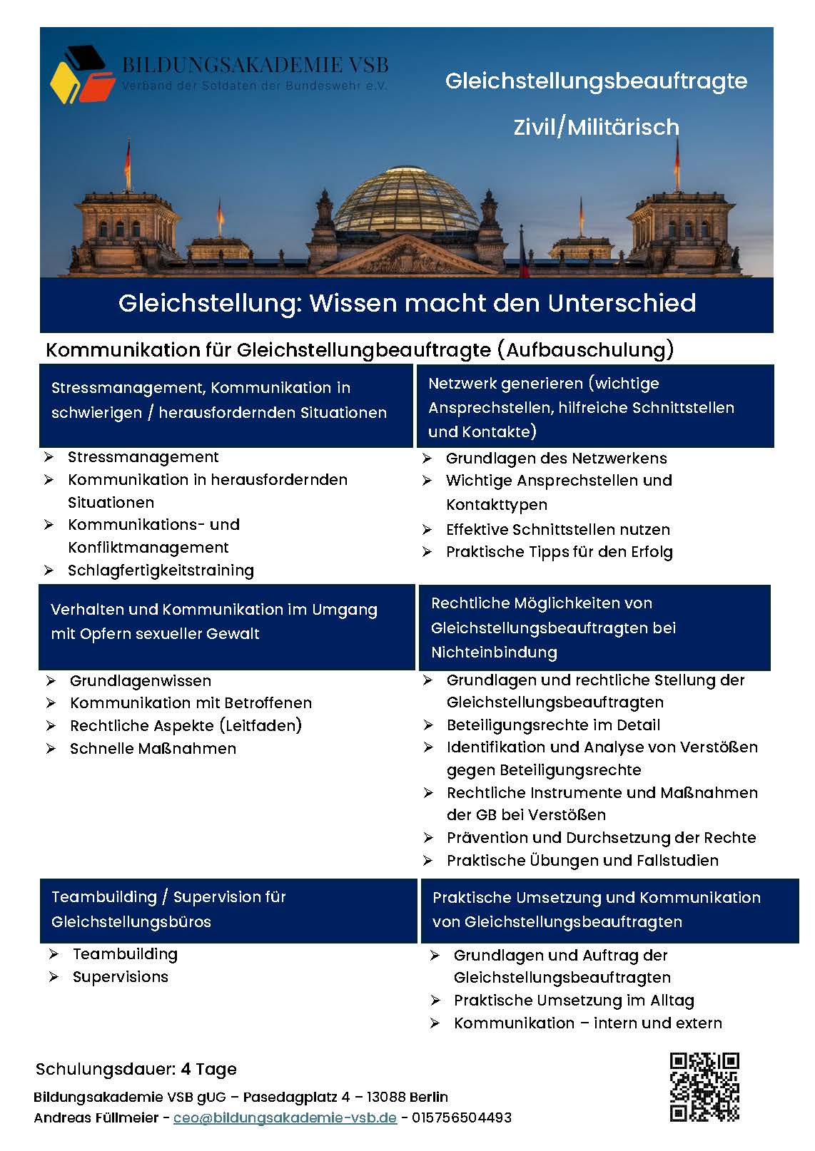 Kommunikation für Gleichstellungbeauftragte Aufbauschulung